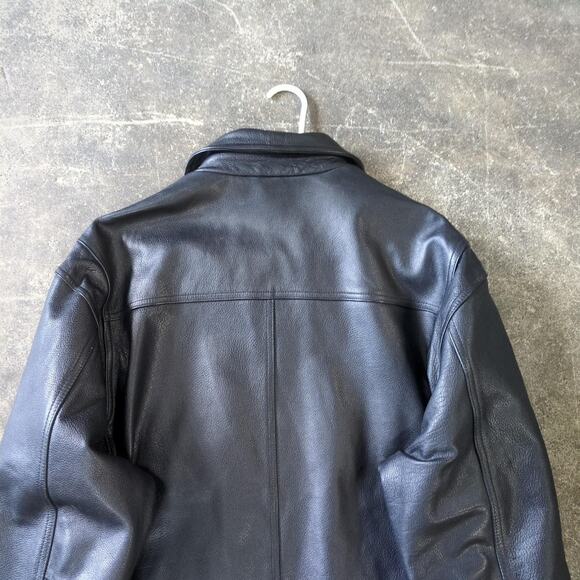 Wilson's Leather Jacket Mens 2XL XXL Black Full Zip Moto Biker Fall Heavyweight - Picture 4 of 8